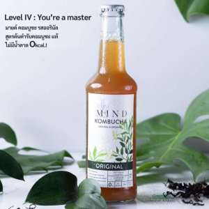 Mind Organic Kombucha, มายด์ คอมบูชะ สูตรต้นตำรับ Original , คีโต , ไม่มีน้ำตาล, 250 มล. มีอย.