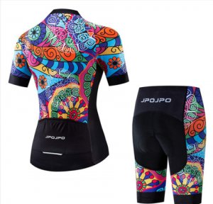 ชุดปั่นจักรยาน [ilmigliore] Cycling Jerseys for Women Short Sleeve Bike Jerseys Folk-custom Breathable Road MTB Bike Bicycle Tops