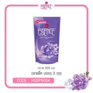 essence ผลิตภัณฑ์ปรับผ้านุ่มเอสเซ้นซ์ยูวี กลิ่นบลอสซั่ม เอสเซ้นซ์ (600 มล.) แพ็ค 3 ถุง