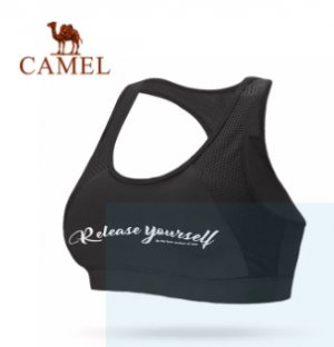 Camel Yogaผู้หญิงกันกระแทกบราเล่นกีฬาฟิตเนสความแข็งแรงปานกลางเสื้อกั๊กสนับสนุนBra