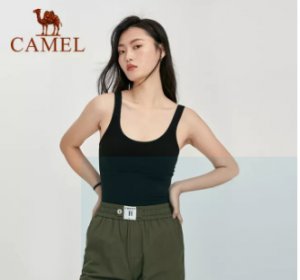 Camel เสื้อกั๊กสตรีที่มีหน้าอก Pad วิ่งออกกำลังกาย Suspenders สวมใส่กีฬาชุดชั้นใน