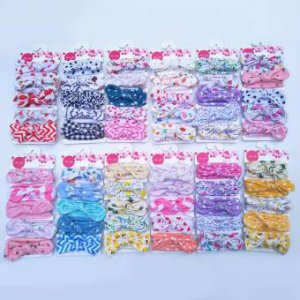 5ชิ้น/เซ็ตหัวใจDotเด็กหญิงHeadbandน่ารักBowknotทารกแรกเกิดElasticผ้าโพกหัวเด็กอุปกรณ์ผมเด็กของขวัญ