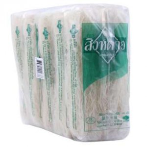 สิงห์ดาว เส้นหมี่อบแห้ง 180 กรัม แพ็ค 5เส้นก๋วยเตี๋ยวเส้นทำจากแป้งกึ่งสำเร็จรูปอาหาร