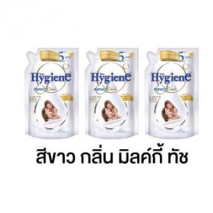 Hygiene ไฮยีน เอ็กซ์เพิร์ทแคร์ น้ำยาปรับผ้านุ่มสูตรเข้มข้นกลิ่นมิลค์กี้ทัชสีขาว 540มล.(แพ็ค 3 ถุง)