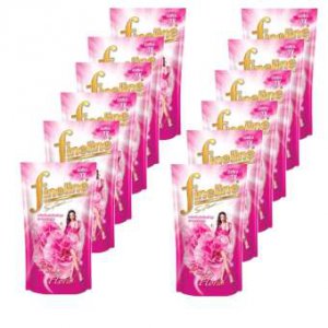 Fineline น้ำยาปรับผ้านุ่ม ไฟน์ไลน์ สีชมพู ถุงเติม 600 มล. (แพ็ค 12 ถุง)