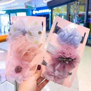3ชิ้น/เซ็ตลูกไม้ดอกไม้เด็กทารกHeadbandมงกุฎน่ารักBowsสายคาดหัวทารกผ้าโพกศีรษะทารกแรกเกิดElasticยางรัดผมทารกเครื่องประดับผม