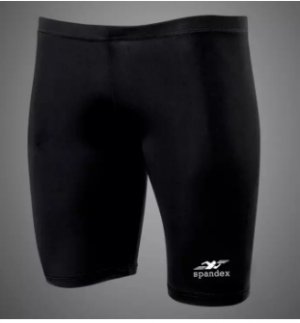 Spandex S001SF กางเกงรัดกล้ามเนื้อขาสั้น สีดำx4