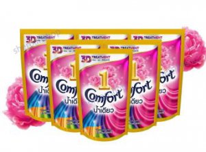 Comfort คอมฟอร์ทอัลตร้า น้ำยาปรับผ้านุ้มน้ำเดียวสีชมพู ขนาด330มล. (แพ็ค 6 ถุง)