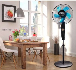 Pedestal Fan พัดลมตั้งพื้น16นิ้ว ตั้งเวลาได้ ปรับส่ายได้ซ้ายขวาบนล่าง เมอเตอร์จากญี่ปุ่น พัดลมคุณภาพสูงกว่า พัดลมเหมาะสำหรับตั้งห้องนอน