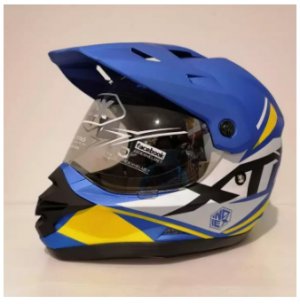 Index​ XTR Matte Blue สีน้ำเงินด้าน​ หมวกกันน็อควิบาก รถมอเตอร์ไซด์วิบาก by JTM RIDERS