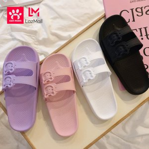 Cat Paws รองเท้าแตะแบบสวม รองเท้าแตะผู้หญิง รองเท้าแตะหญิง รองเท้าสวมลายน้องหมีแฟชั่นเกาหลี2020 สวมใส่สบาย พื้นนิ่ม ราคาถูก จัดส่งไว