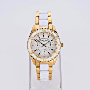 America Eagle นาฬิกาข้อมือผู้หญิง2Kหน้าขาว รุ่น LUCKY AE004L (White)/GOLD
