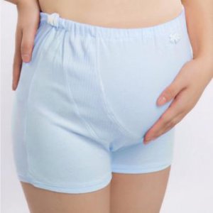 กางเกงในคนท้อง แบบปรับสายได้ ใส่ได้ตั้งแต่ตั้งครรภ์ถึง 9 เดือน - สีฟ้า